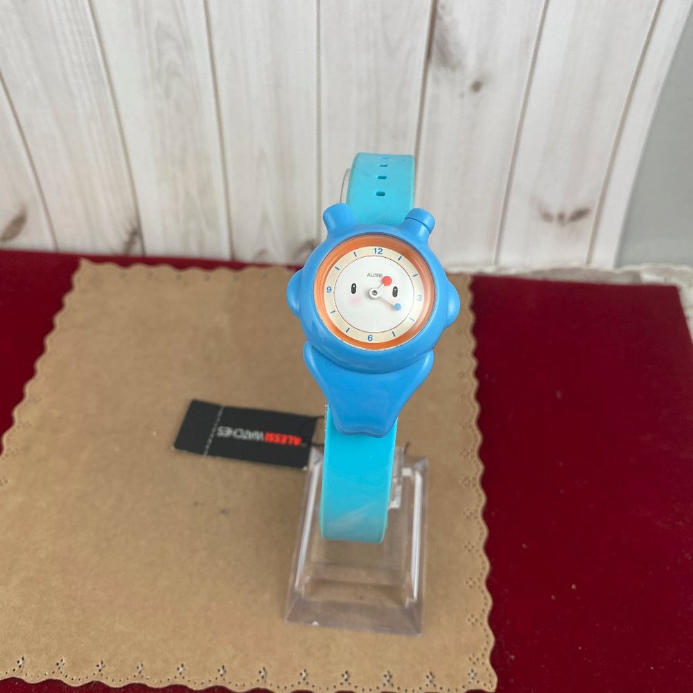 Alessi Miriam Mirri Modernist AL23000 Polyurethane Blue Strap Watch